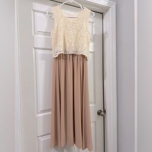 Casual Lace top sleeveless maxi dress size 4